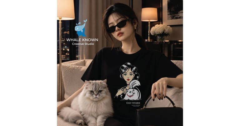 Whale Known-Pet lover-Cattitude-BlackT